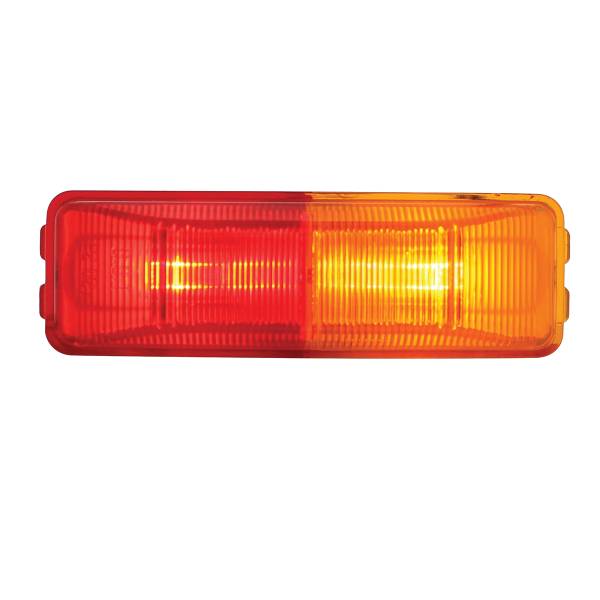 UNITED PACIFIC - UNITED PACIFIC - 31050 - LUZ INCANDESCENTE RECTANGULAR DE MONTAJE PARA GUARDABARROS (LIQUIDACIÓN/MARCADOR) - LENTE ÁMBAR Y ROJA