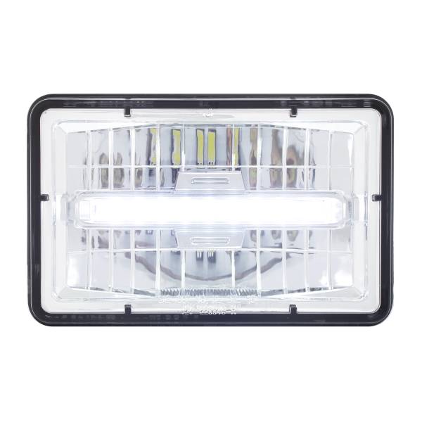UNITED PACIFIC - UNITED PACIFIC - 31152 - ULTRALIT - FARO LED RECTANGULAR DE 4" X 6" CON LUZ DE POSICIÓN LED BLANCA - LUZ DE CRUCE