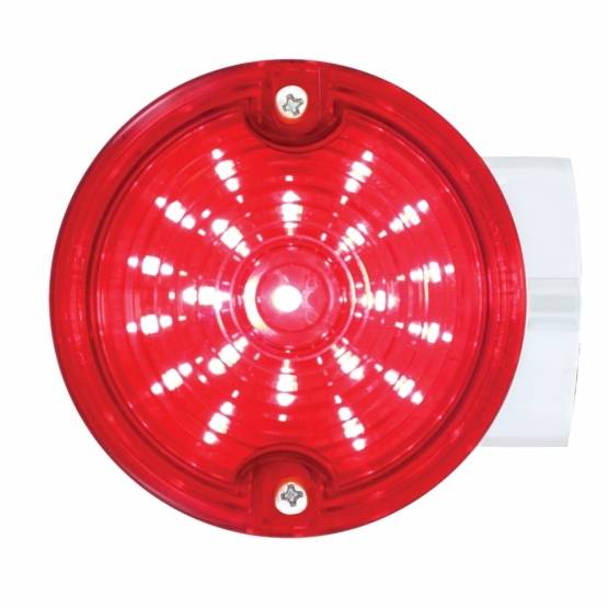 UNITED PACIFIC - UNITED PACIFIC - 31219 - LUZ DE SEÑAL DE 21 LED 3-1/4" DE DOBLE FUNCIÓN PARA MOTO HARLEY CON CARCASA - LED ROJO/LENTE ROJA