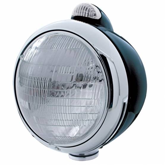 UNITED PACIFIC - UNITED PACIFIC - 31552 - GUÍA NEGRA FARO ESTILO 682-C 6014 Y SEÑAL DE GIRO LED - LENTE TRANSPARENTE