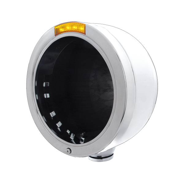 UNITED PACIFIC - UNITED PACIFIC - 31701 - FARO FARO MEDIA LUNA BALA DE ACERO INOXIDABLE SIN BOMBILLA CON INTERMITENTE LED - LENTE ÁMBAR