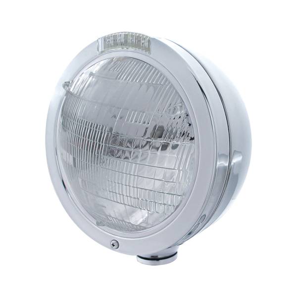 UNITED PACIFIC - UNITED PACIFIC - 31735 - FARO CLÁSICO BALA DE ACERO INOXIDABLE BOMBILLA 6014 E INTERMITENTE LED - LENTE TRANSPARENTE