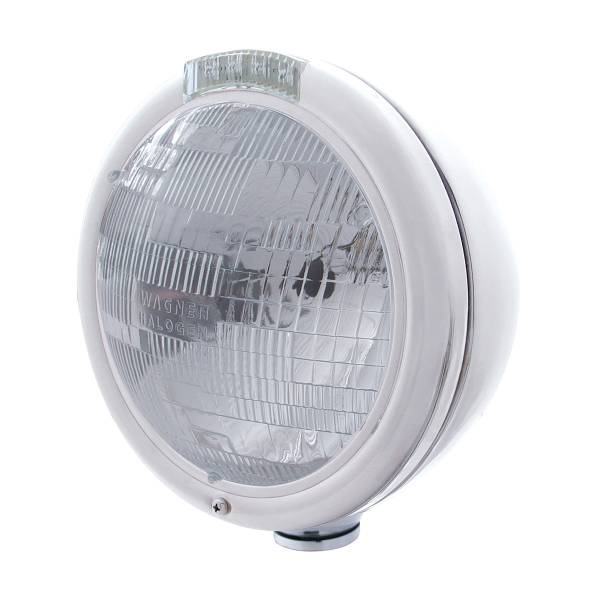 UNITED PACIFIC - UNITED PACIFIC - 31768 - FARO CLÁSICO CROMADO BOMBILLA H6024 E INTERMITENTE LED - LENTE TRANSPARENTE