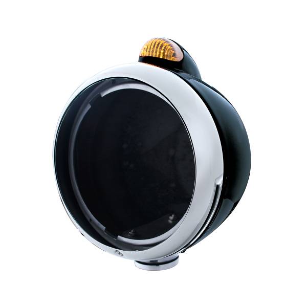 UNITED PACIFIC - UNITED PACIFIC - 32408 - FARO DELANTERO GUIDE NEGRO 682-C SIN BOMBILLA CON SEÑAL LED DE MODO DOBLE - LENTE ÁMBAR