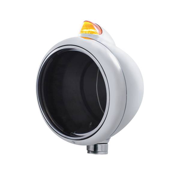 UNITED PACIFIC - UNITED PACIFIC - 32600 - GUÍA DE ACERO INOXIDABLE FARO 682-C SIN BOMBILLA Y LENTE LED DE SEÑAL ÁMBAR DE ESTILO ORIGINAL