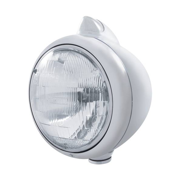 UNITED PACIFIC - UNITED PACIFIC - 32605 - GUÍA DE ACERO INOXIDABLE 682-C FARO H6024 Y SEÑAL LED DE ESTILO ORIGINAL - LENTE TRANSPARENTE
