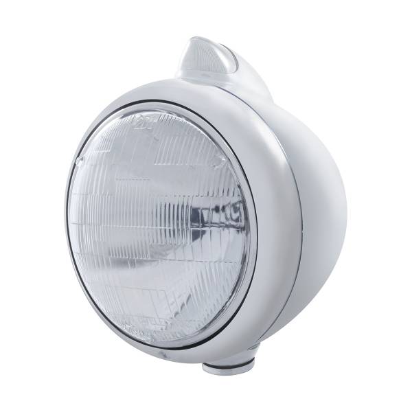 UNITED PACIFIC - UNITED PACIFIC - 32619 - GUÍA CROMADA FARO 682-C 6014 Y SEÑAL LED DE ESTILO ORIGINAL - LENTE TRANSPARENTE
