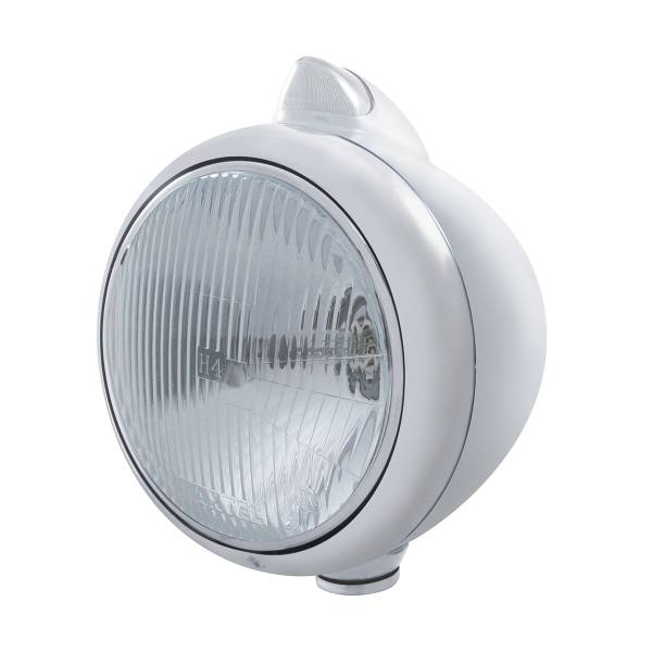 UNITED PACIFIC - UNITED PACIFIC - 32623 - GUÍA CROMADA FARO 682-C H4 Y SEÑAL LED ESTILO ORIGINAL - LENTE TRANSPARENTE