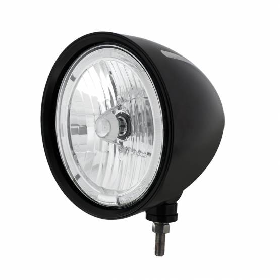 UNITED PACIFIC - UNITED PACIFIC - 32669 - FARO NEGRO CON RANURA ESTILO "BILLET" BOMBILLA 9007 CON LLANTA HALO LED ÁMBAR