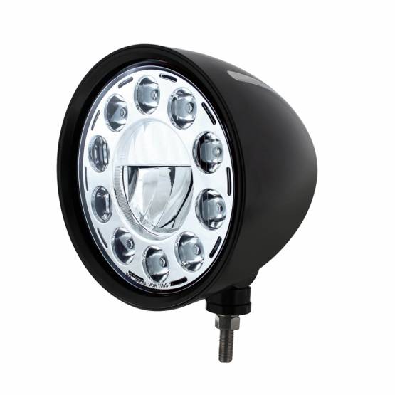 UNITED PACIFIC - UNITED PACIFIC - 32675 - FARO NEGRO CON RANURA ESTILO "BILLET" 11 BOMBILLAS LED - CROMADO
