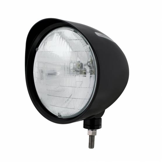 UNITED PACIFIC - UNITED PACIFIC - 32678 - FARO CON RANURA ESTILO "BILLET" NEGRO CON VISERA BOMBILLA H6024