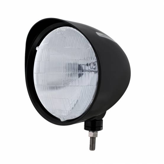 UNITED PACIFIC - UNITED PACIFIC - 32685 - FARO NEGRO ESTILO "BILLET" CON VISERA BOMBILLA H6014
