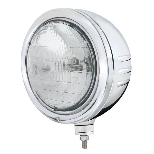 UNITED PACIFIC - UNITED PACIFIC - 32773 - CARCASA DEL FARO DE INOXIDABLE CON RAYAS EN RELIEVE CON FARO HALÓGENO H6024