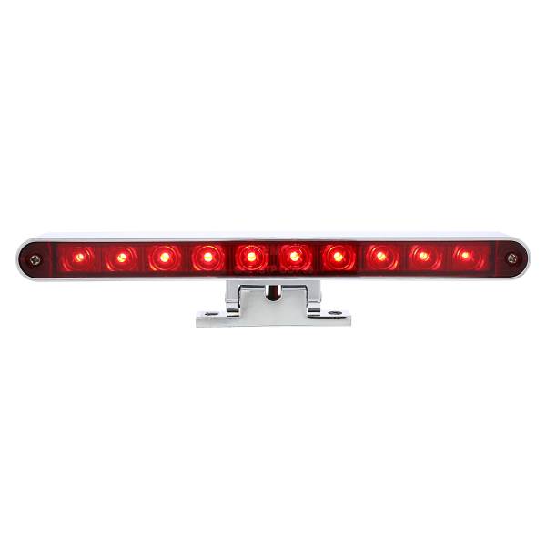 UNITED PACIFIC - UNITED PACIFIC - 33009 - TERCERA LUZ DE FRENO DE 10 LED DE DOBLE FUNCIÓN CON BASE DE PEDESTAL GIRATORIA CROMADA - LED ROJO/LENTE ROJA