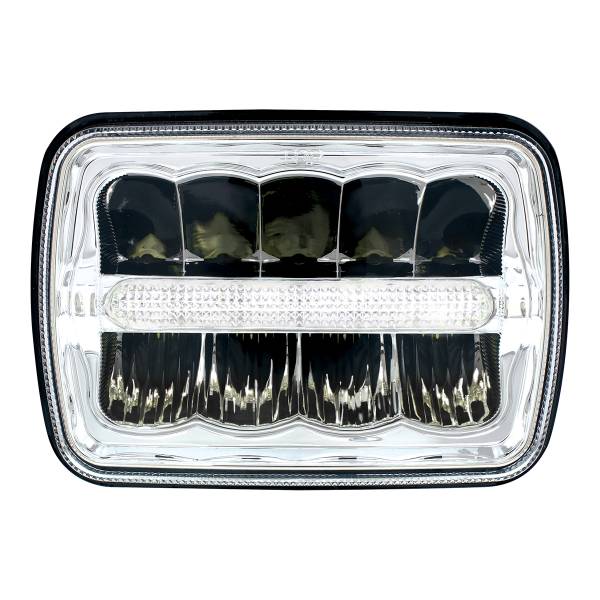 UNITED PACIFIC - UNITED PACIFIC - 34122 - ULTRALIT - 9 LUCES RECTANGULARES LED DE ALTA POTENCIA DE 5" X 7`" CON BARRA DE LUCES DE POSICIÓN BLANCA
