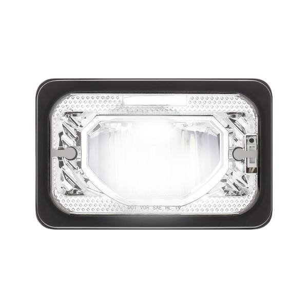 UNITED PACIFIC - UNITED PACIFIC - 34131 - ULTRALIT - FARO LED CALEFACTADO DE 4" X 6" CON LENTE DE CRISTAL Y CARCASA DE ALUMINIO - LUZ DE CORTE - CROMADO