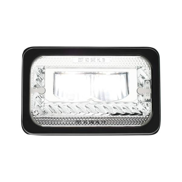 UNITED PACIFIC - UNITED PACIFIC - 34132 - ULTRALIT - FARO LED CALEFACTADO DE 4" X 6" CON LENTE DE CRISTAL Y CARCASA DE ALUMINIO - LUZ ALTA - CROMADA