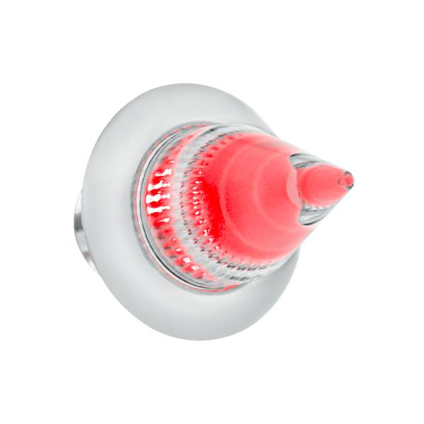 UNITED PACIFIC - UNITED PACIFIC - 34844 - LUZ MINI SPIKE DE 3/4" DE DOBLE FUNCIÓN DE 4 LED CON BISEL DE ACERO INOXIDABLE (LIQUIDACIÓN/MARCADOR) - LED ROJO/LENTE TRANSPARENTE