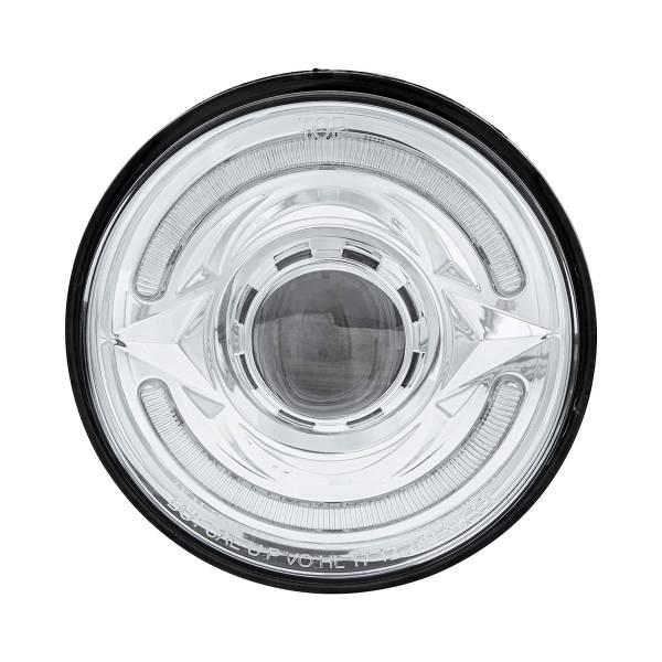 UNITED PACIFIC - UNITED PACIFIC - 35887 - FARO LED ULTRALITICO REDONDO DE 5-3/4" CON BARRA DE LUCES DE DOBLE COLOR DE 60 LED, LED ÁMBAR Y BLANCO - LUZ DE CORTE
