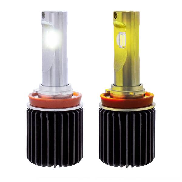 UNITED PACIFIC - UNITED PACIFIC - 36468 - BOMBILLAS LED H11 DE 12 V DE ALTA POTENCIA DE TRIPLE COLOR - BLANCO/AMARILLO/W+Y (PAQUETE DE 2)