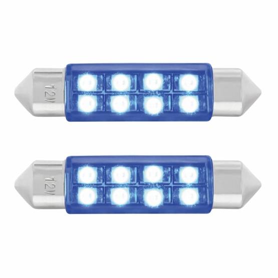 UNITED PACIFIC - UNITED PACIFIC - 36596 - BOMBILLA DE LUZ DE DOMO 211-2 MICRO LED DE ALTA POTENCIA 8 SMD - AZUL (PAQUETE DE 2)