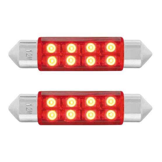UNITED PACIFIC - UNITED PACIFIC - 36597 - BOMBILLA DE LUZ DE DOMO 211-2 MICRO LED DE ALTA POTENCIA 8 SMD - ROJA (PAQUETE DE 2)