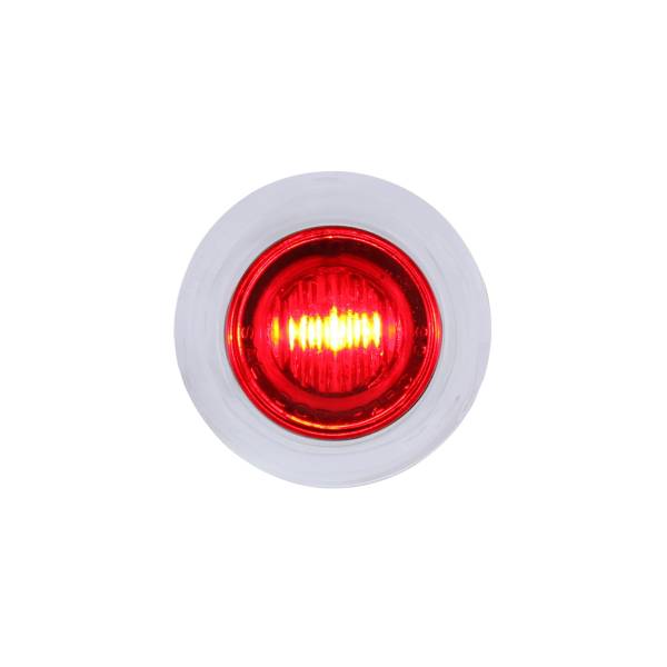 UNITED PACIFIC - UNITED PACIFIC - 36601 - MINI LUZ AUXILIAR/UTILIDAD DE 3/4" DE DOBLE FUNCIÓN DE 3 LED CON BISEL Y ARANDELA - LED ROJO/LENTE ROJA