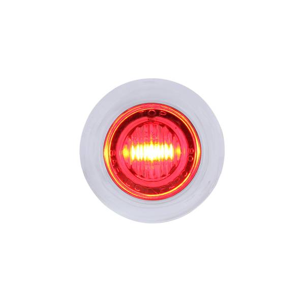 UNITED PACIFIC - UNITED PACIFIC - 36603 - MINI LUZ AUXILIAR/UTILIDAD DE 3/4" DE DOBLE FUNCIÓN DE 3 LED CON BISEL Y ARANDELA - LED ROJO/LENTE TRANSPARENTE