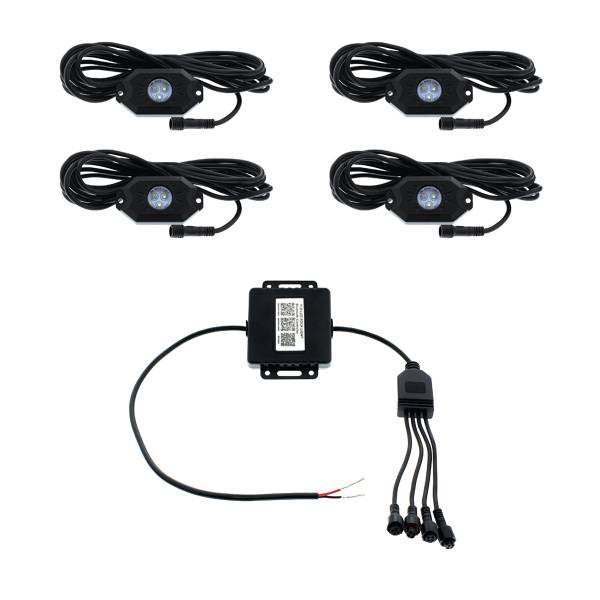 UNITED PACIFIC - UNITED PACIFIC - 36604 - KIT DE 4 PIEZAS DE LUZ DE ROCA LED RGB MULTICOLOR DE 500 LÚMENES