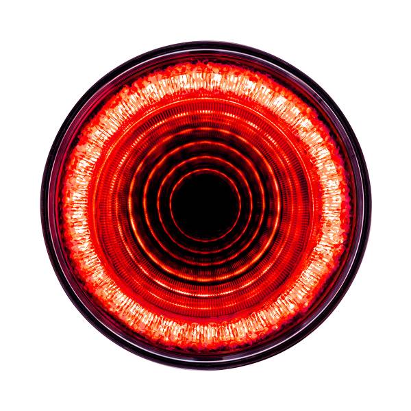 UNITED PACIFIC - UNITED PACIFIC - 36652 - LUZ DE ESPEJO REDONDA DE 24 LED DE 4" (PARADA, GIRO Y TRASERA) - LED ROJO/LEENTE ROJA