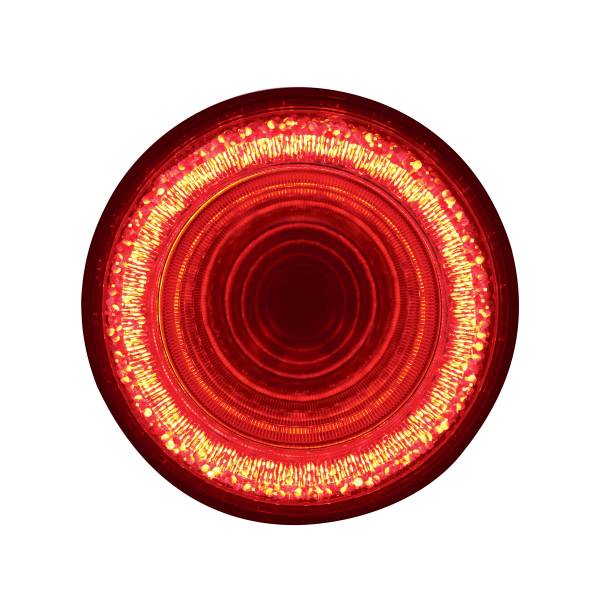 UNITED PACIFIC - UNITED PACIFIC - 36654B - LUZ DE ESPEJO REDONDA DE 24 LED DE 4" (PARADA, GIRO Y TRASERA) - LED ROJA/LENTE TRANSPARENTE (A GRANEL)