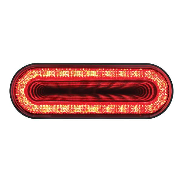 UNITED PACIFIC - UNITED PACIFIC - 36656 - LUZ DE ESPEJO OVALADA DE 24 LED DE 6" (PARADA, GIRO Y TRASERA) - LED ROJO/LEENTE ROJA