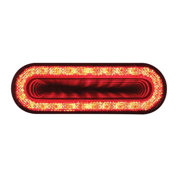 UNITED PACIFIC - UNITED PACIFIC - 36664 - LUZ DE ESPEJO OVALADA DE 24 LED DE 6" (PARADA, GIRO Y TRASERA) - LED ROJO/LENTE TRANSPARENTE
