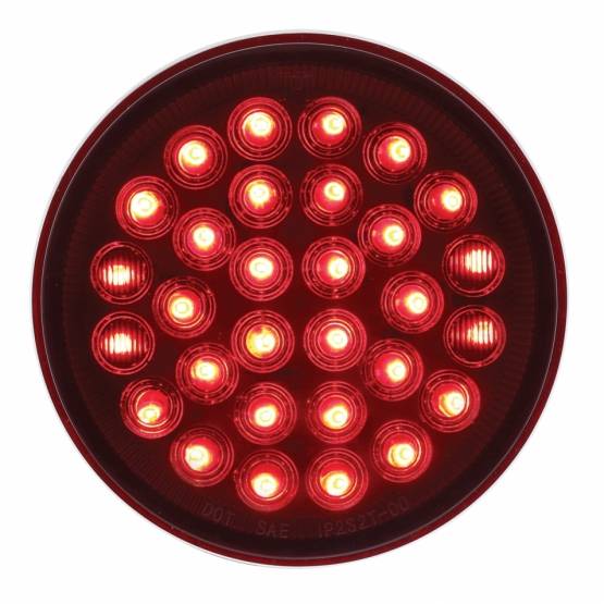 UNITED PACIFIC - UNITED PACIFIC - 36832 - LUZ REDONDA DE 30 LED DE 4" (PARADA, GIRO Y TRASERA) - LED ROJA/LENTE ROJA