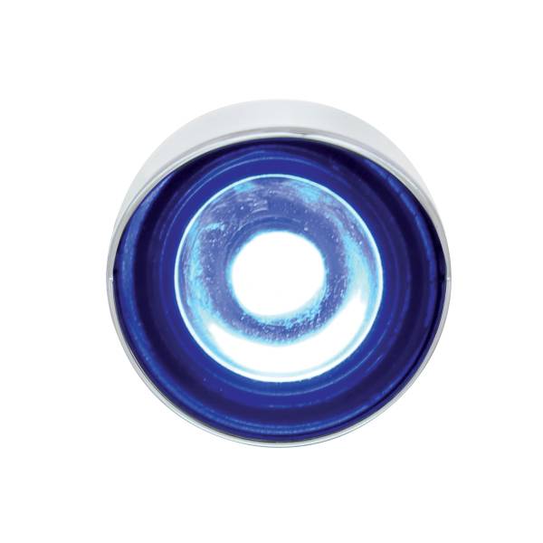 UNITED PACIFIC - UNITED PACIFIC - 36906 - 3 LUZ LED DE ALTA POTENCIA DE 1" (LIQUIDACIÓN/MARCADOR) CON VISERA - LED AZUL/LENTE TRANSPARENTE