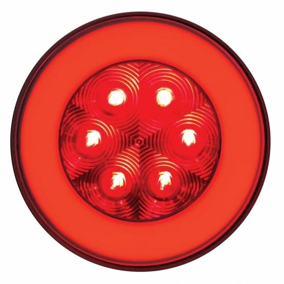 UNITED PACIFIC - UNITED PACIFIC - 37132BRK - KIT DE LUCES GLO REDONDAS DE 4" DE 21 LED (PARADA, GIRO Y TRASERA) - LED ROJO/LENTE ROJA (A GRANEL)