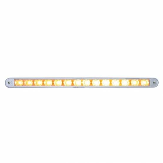 UNITED PACIFIC - UNITED PACIFIC - 37190 - BARRA DE LUCES DE ADVERTENCIA AUXILIARES DE 14 LED DE 12" CON BISEL - LED ÁMBAR/LENTE TRANSPARENTE