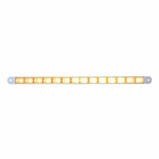 UNITED PACIFIC - UNITED PACIFIC - 37192B - BARRA DE LUCES DE ADVERTENCIA AUXILIAR DE 14 LED DE 12" SOLAMENTE - LED ÁMBAR/LENTE TRANSPARENTE (A GRANEL)