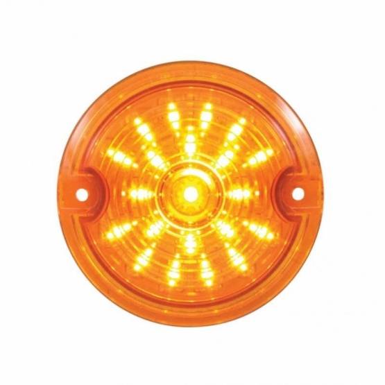 UNITED PACIFIC - UNITED PACIFIC - 37200 - LUZ DE SEÑAL 21 LED 3-1/4" PARA MOTO HARLEY CON ENCHUFE 1156 - LED AMBAR/LENTE AMBAR