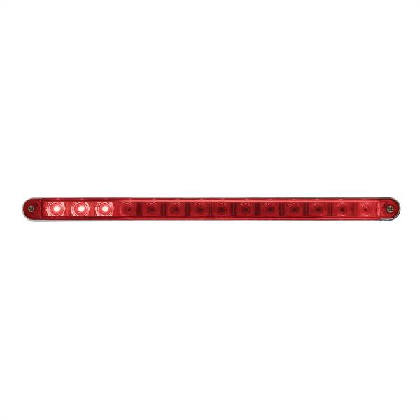 UNITED PACIFIC - UNITED PACIFIC - 37523 - BARRA DE LUCES SECUENCIAL DE 14 LED DE 12" CON BISEL - LED ROJO/LEENTE ROJA
