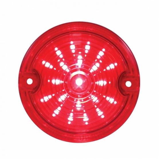 UNITED PACIFIC - UNITED PACIFIC - 37575 - LUZ DE SEÑAL DE 21 LED DE 3-1/4" DE DOBLE FUNCIÓN PARA MOTO HARLEY CON ENCHUFE 1157 - LED ROJO/LENTE ROJA