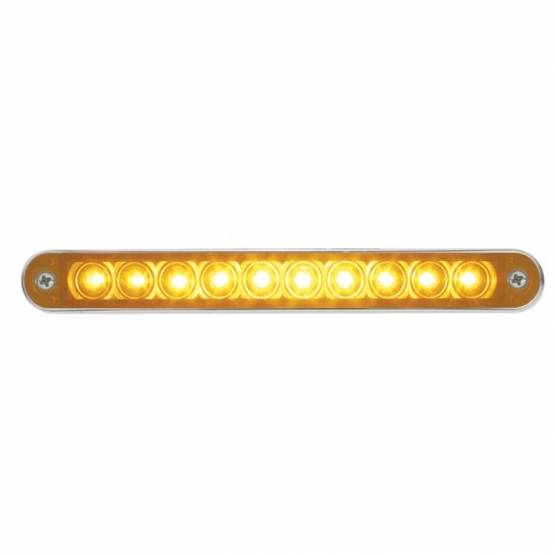 UNITED PACIFIC - UNITED PACIFIC - 37637 - BARRA DE LUCES DE SEÑAL DE GIRO DE 10 LED DE 6-1/2" CON BISEL - LED ÁMBAR/LEENTE ÁMBAR
