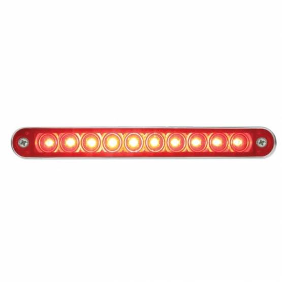UNITED PACIFIC - UNITED PACIFIC - 37638 - BARRA DE LUCES DE 10 LED DE 6-1/2" CON BISEL (PARADA, GIRO Y COLA) - LED ROJO/LENTE ROJA