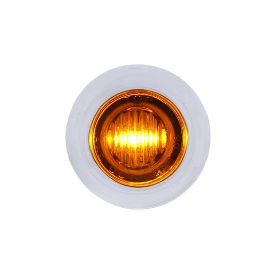 UNITED PACIFIC - UNITED PACIFIC - 37967 - MINI LUZ DE 3/4" DE DOBLE FUNCIÓN DE 3 LED CON BISEL (LIQUIDACIÓN/MARCADOR) - LED ÁMBAR/LENTE ÁMBAR