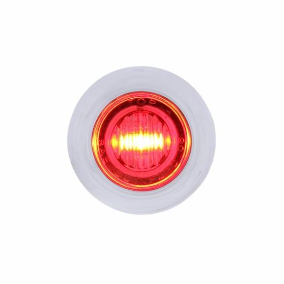 UNITED PACIFIC - UNITED PACIFIC - 37970 - MINI LUZ DE 3/4" DE DOBLE FUNCIÓN DE 3 LED CON BISEL (LIQUIDACIÓN/MARCADOR) - LED ROJO/LENTE TRANSPARENTE