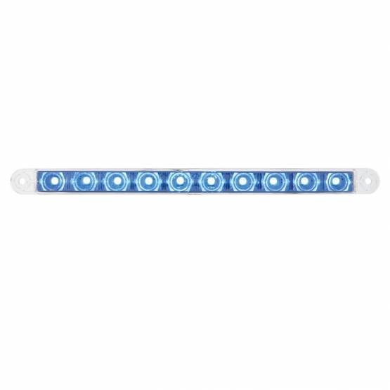 UNITED PACIFIC - UNITED PACIFIC - 38004 - BARRA DE LUCES DE DOBLE FUNCIÓN DE 10 LED DE 9" - LED AZUL/LEENTE TRANSPARENTE