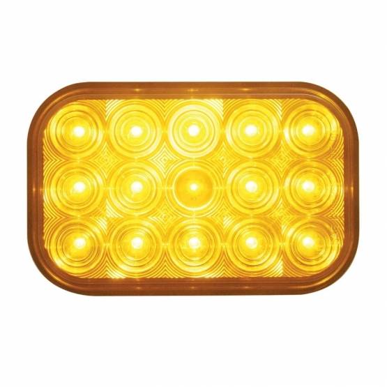 UNITED PACIFIC - UNITED PACIFIC - 38746B - LUZ DE INTERMITENTE RECTANGULAR DE 15 LED - LED ÁMBAR/LENTE ÁMBAR (A GRANEL)