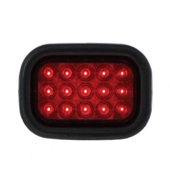 UNITED PACIFIC - UNITED PACIFIC - 38747BRK - KIT DE LUCES RECTANGULARES DE 15 LED (PARADA, GIRO Y TRASERA) - LED ROJO/LENTE ROJA
