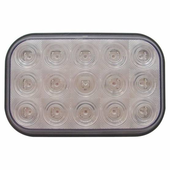 UNITED PACIFIC - UNITED PACIFIC - 38749B - LUZ RECTANGULAR DE 15 LED (PARADA, GIRO Y TRASERA) - LED ROJA/LENTE TRANSPARENTE (A GRANEL)
