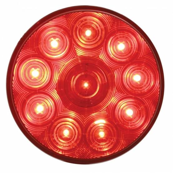 UNITED PACIFIC - UNITED PACIFIC - 38770 - LUZ REDONDA DE 10 LED DE 4" (PARADA, GIRO Y TRASERA) - LED ROJA/LENTE ROJA